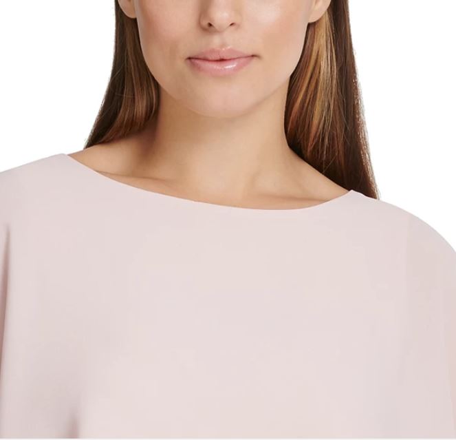 DKNY Women's Cape Style Top Pink Size Small