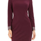 Vince Camuto Women's Embellished Long Sleeve Cocktail Dress Purple Size 6