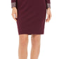 Vince Camuto Women's Embellished Long Sleeve Cocktail Dress Purple Size 6
