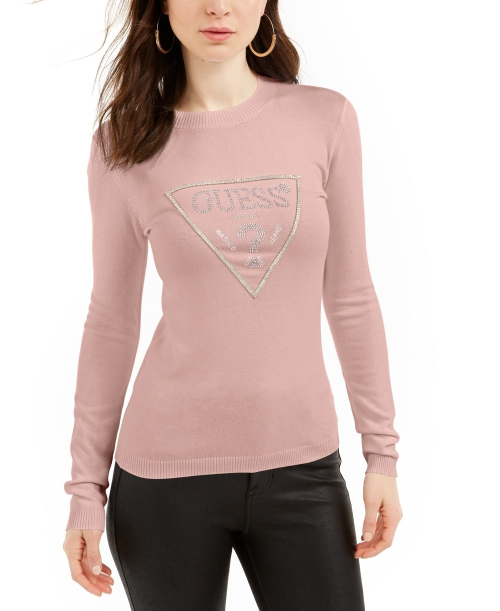 Guess Women's Naomi Sweater Pink Size Medium