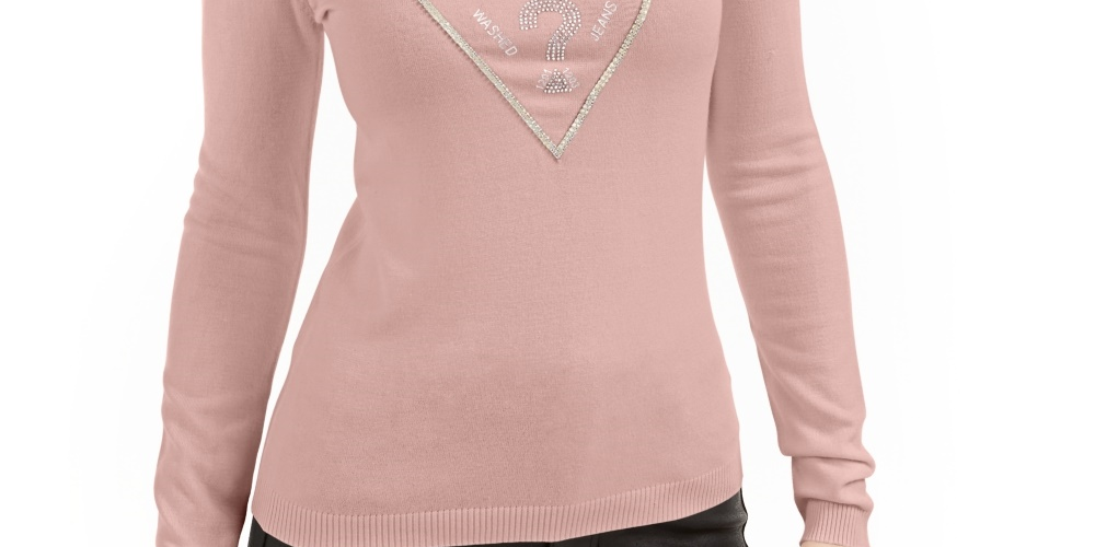 Guess Women's Naomi Sweater Pink Size Medium
