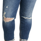 Silver Jeans Co Co Women's Trendy Ripped Boyfriend Jeans Blue Size 24W
