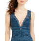 Guess Women's Marisol Lace Floral Party Dress Blue Size X-Small