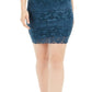 Guess Women's Marisol Lace Floral Party Dress Blue Size X-Small