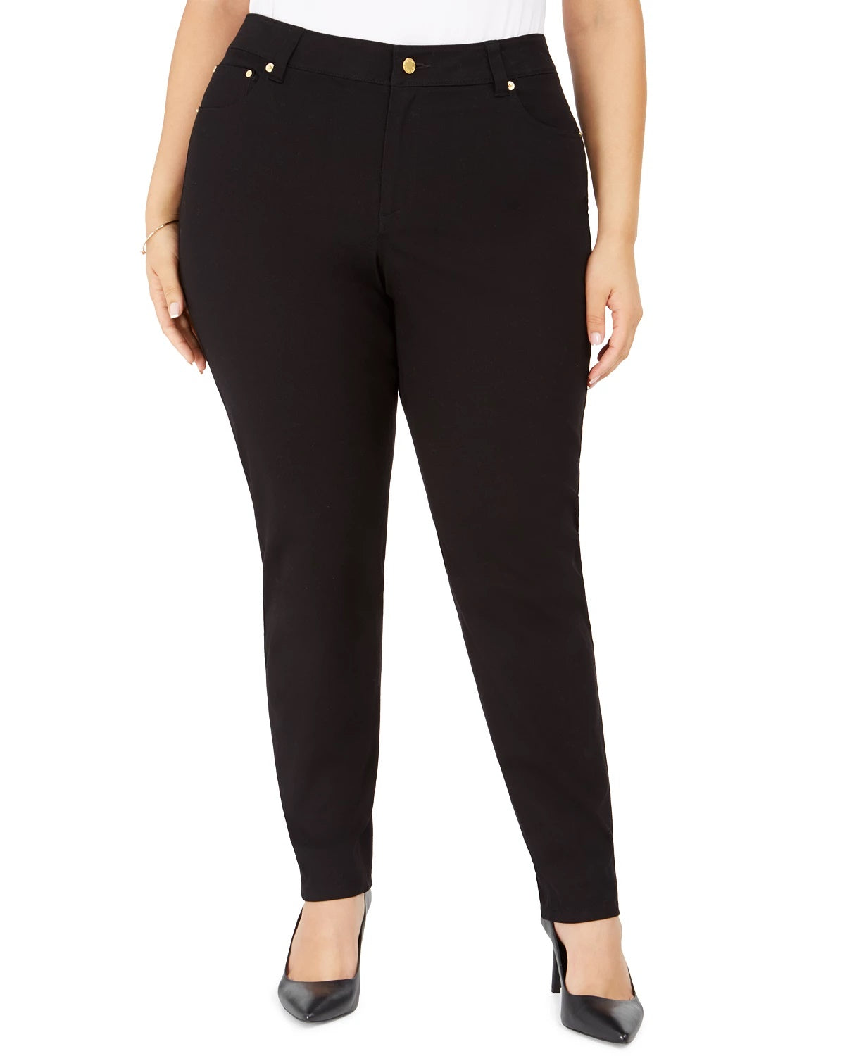 Michael Kors Women's Plus Size Skinny Pants Black Size 18W