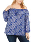 michael-kors-womens-plus-printed-ruffled-off-the-shoulder-top-blue-size-2x