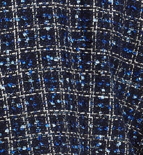 Calvin Klein Women's Blue Frayed Plaid Suit Wear To Work Jacket Blue Size 18W