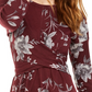 Be Bop Junior's Floral Print Twist Front Dress Purple Size Small
