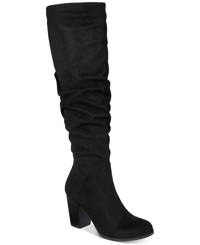 Material Girl Women's Myah Tall Dress Boots Black Size 8 M