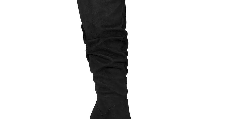 Material Girl Women's Myah Tall Dress Boots Black Size 8 M