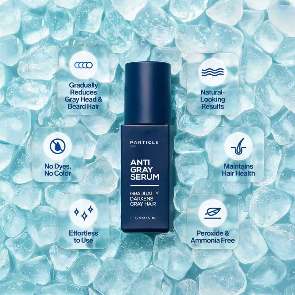 Particle Anti-Gray Serum Gradually Reduces Gray Hair Without Dye