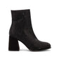 Mia Women's Piana Block-Heel Rhinestone Knit Booties - Black