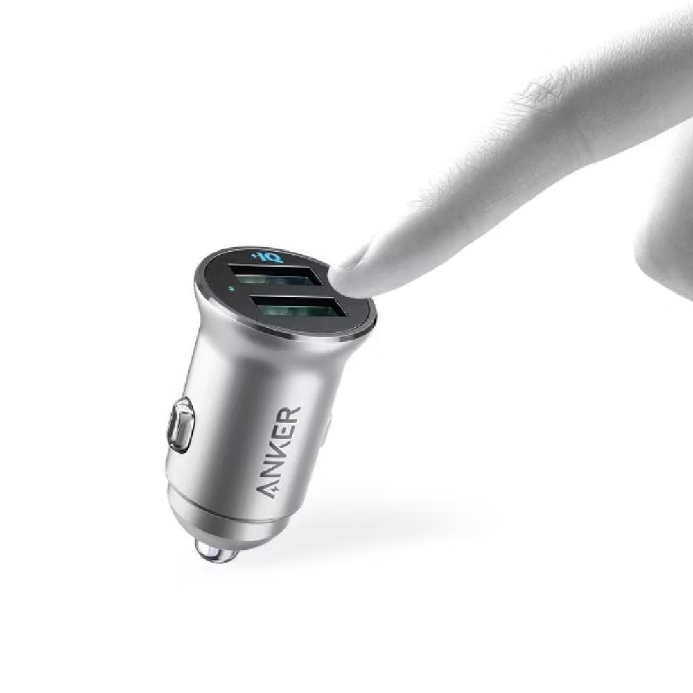Anker PowerDrive 2 Alloy Car Charger, Silver
