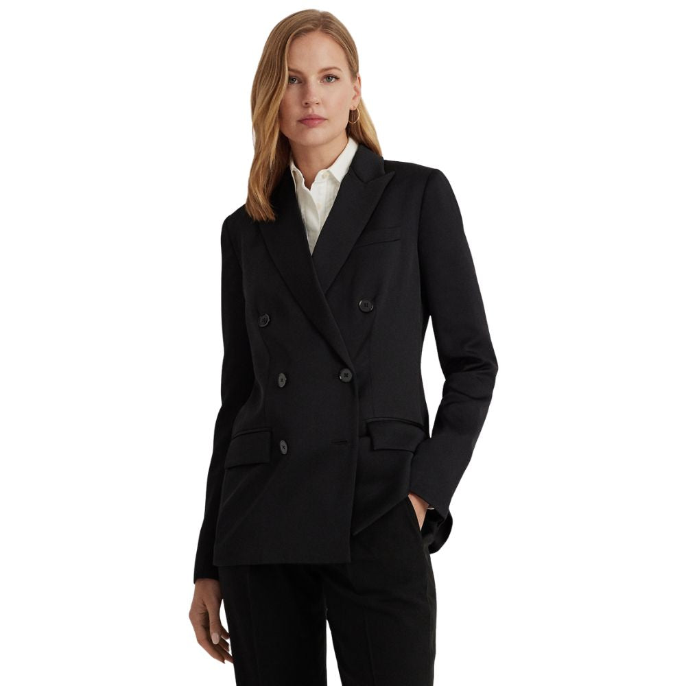 Lauren Ralph Lauren Women's Satin Business Double-Breasted Blazer