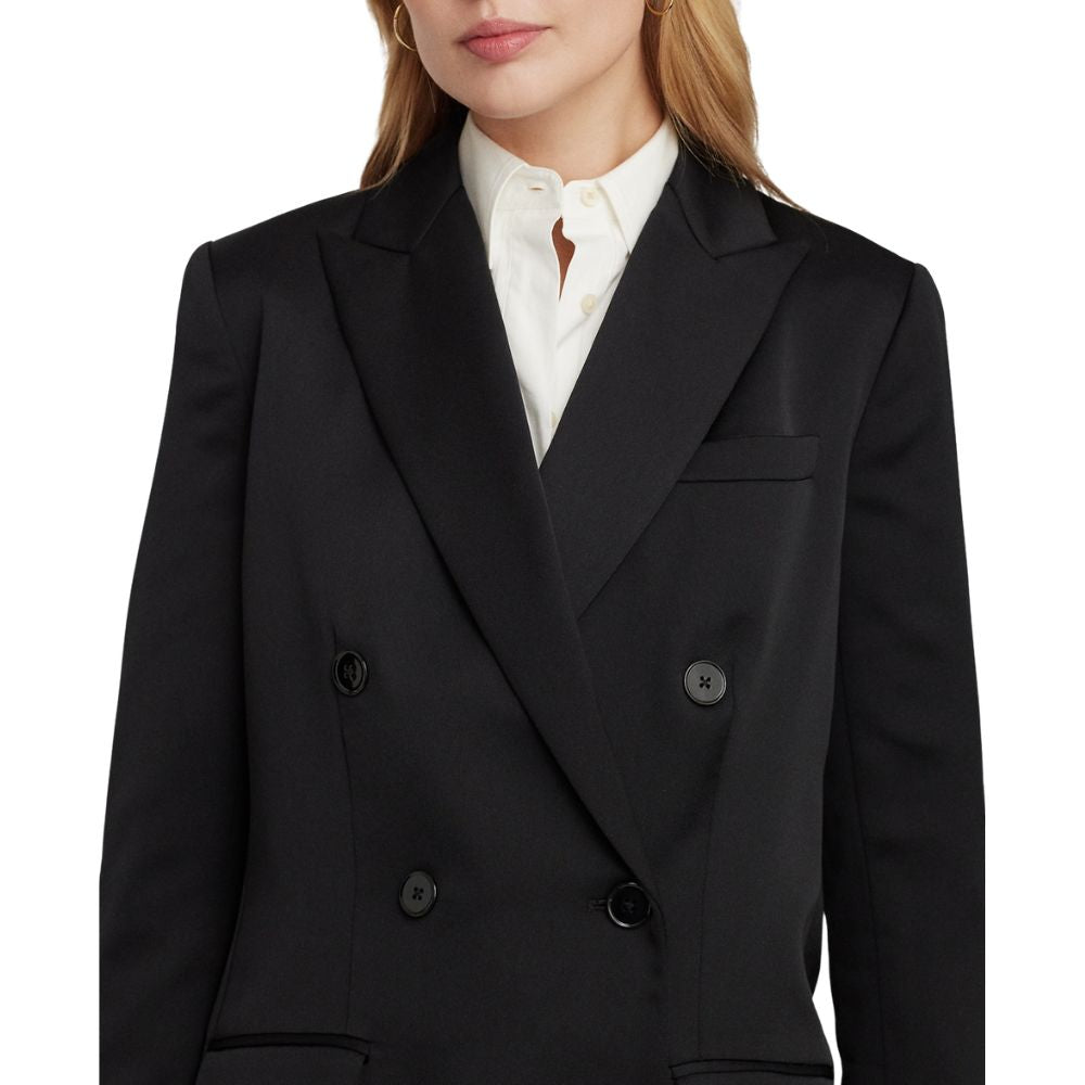 Lauren Ralph Lauren Women's Satin Business Double-Breasted Blazer