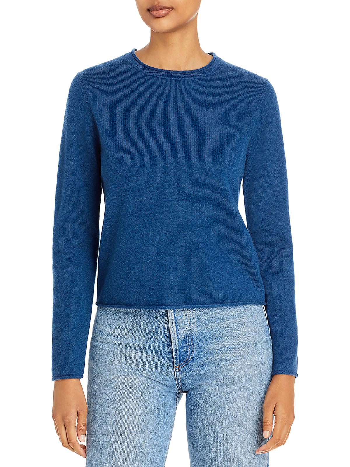 Aqua Rolled Edge Cashmere Sweater Size XS
