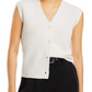 C by Bloomingdale's Cashmere Buttoned Vest Ivory