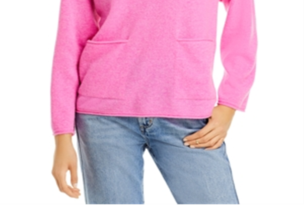 C by Bloomingdale's Cashmere Baja V Neck Sweater Pink Size XL