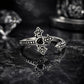 925 Sterling Silver Pavé Setting CZ Oxidized Silver Ring