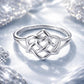 925 Sterling Silver Ring Size 6.0 with Platinum Plating