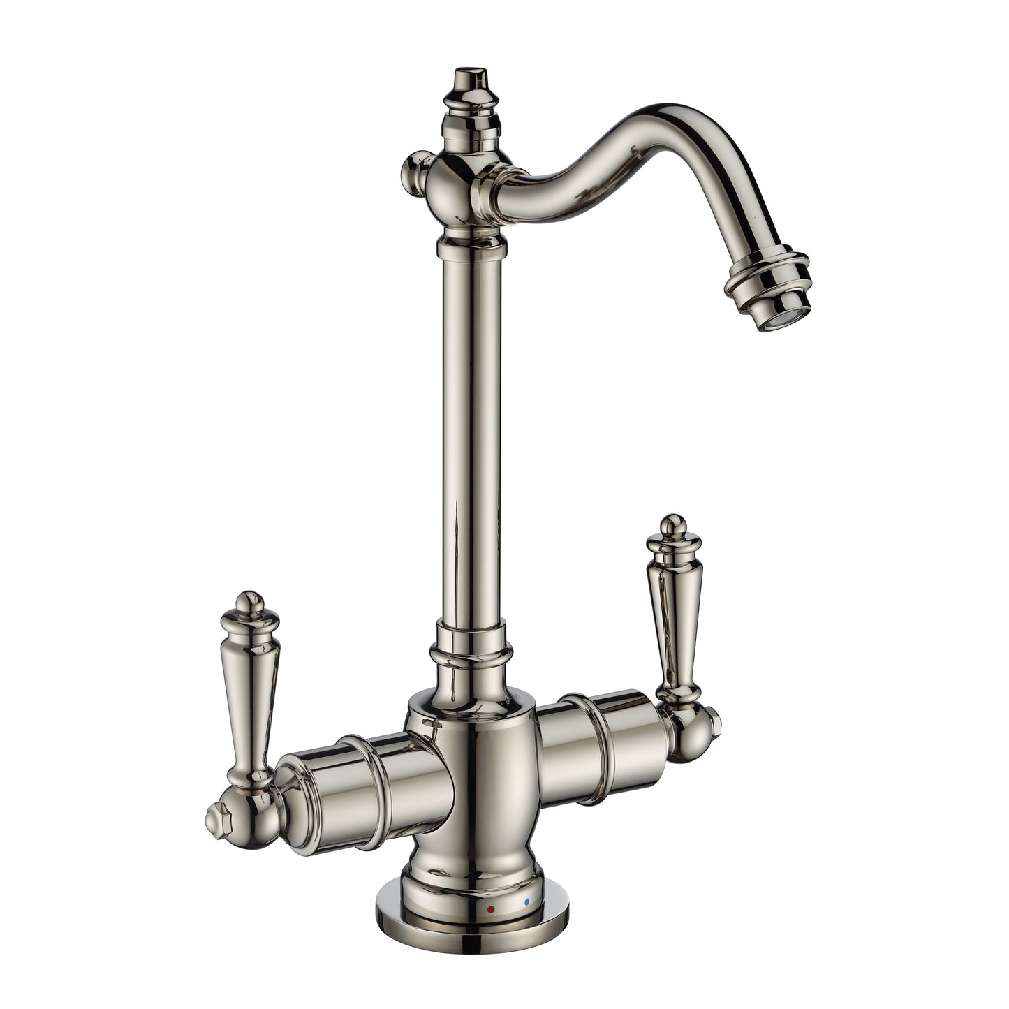 Whitehaus Collection Point of Use Instant Hot and Cold Water Drinking Faucet with Traditional Swivel Spout