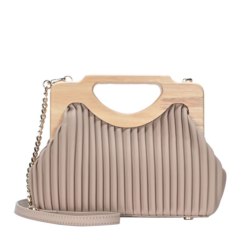 Coraline Wood frame Clutch