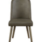 Waylon Synthetic Leather Side Chair (Set of 2) - Gray / Oak