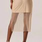 Astr - Messina Beaded Pearl Midi Illusion Skirt