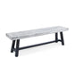 Tranquilizer Outdoor Acacia Wood Bench With Slat Panel Design