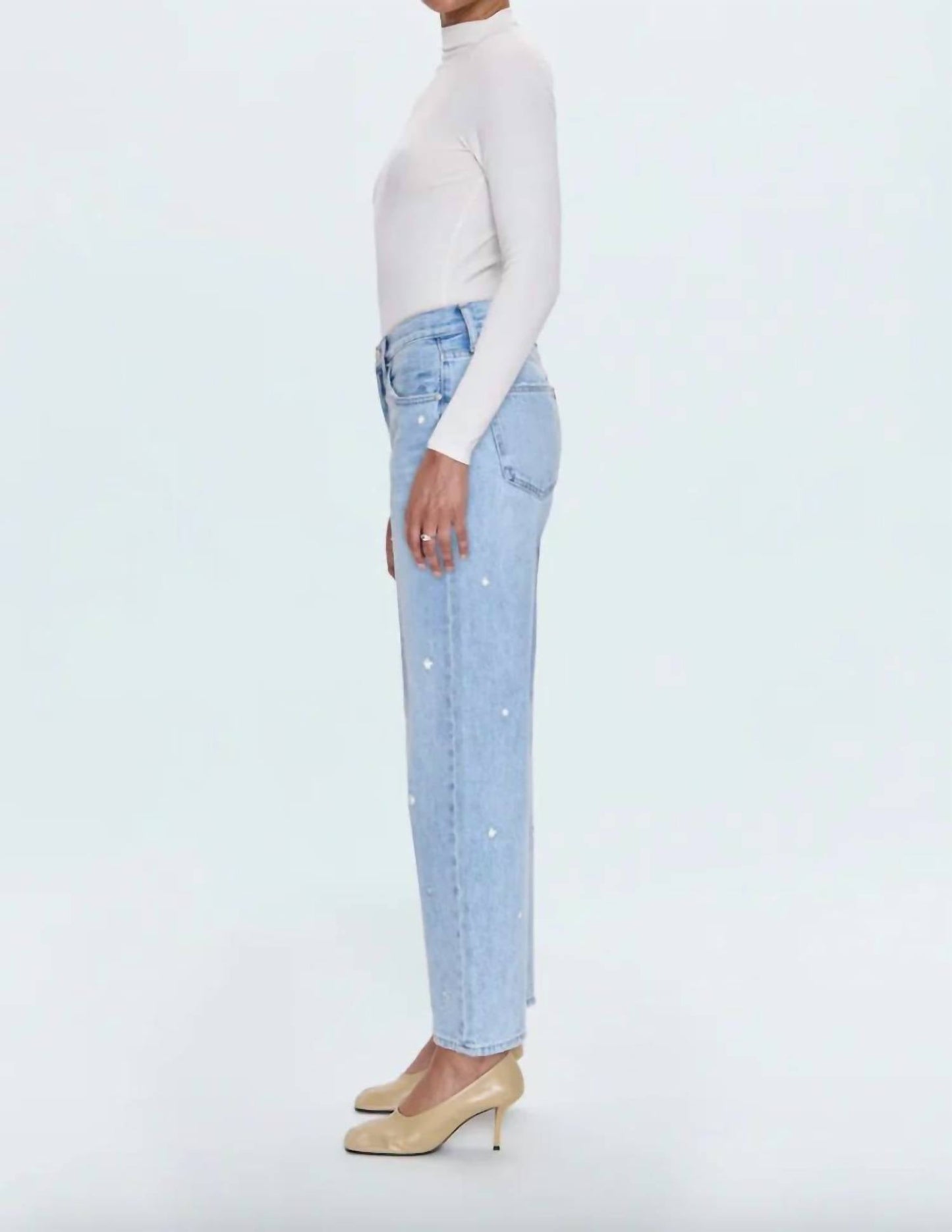 Pistola - Women's Lexi Mid Rise Bowed Straight Denim