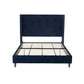 Peyton Upholstered Queen Bed with Blue Velvet