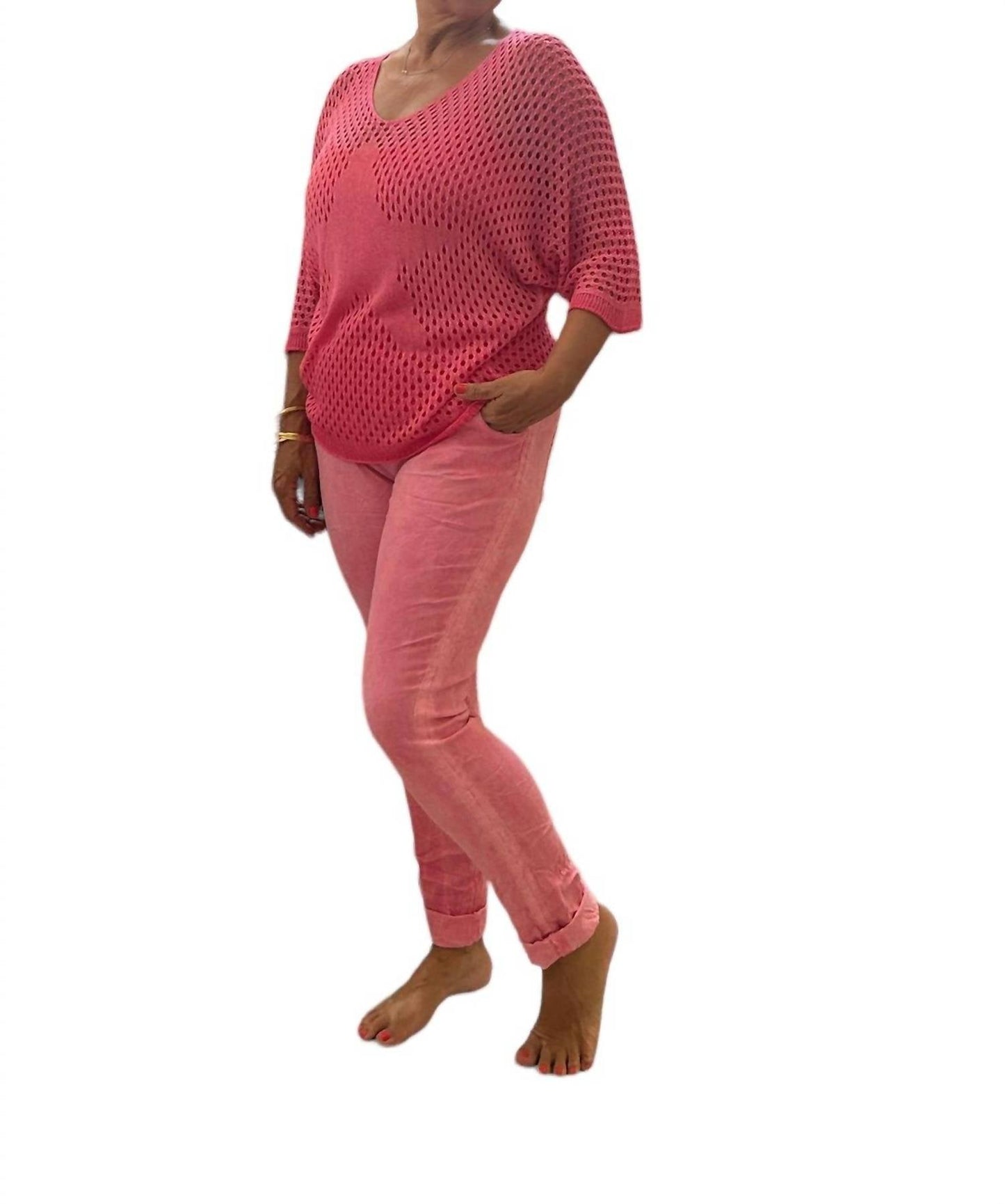 Gigi Moda - Knit Mesh Sweater