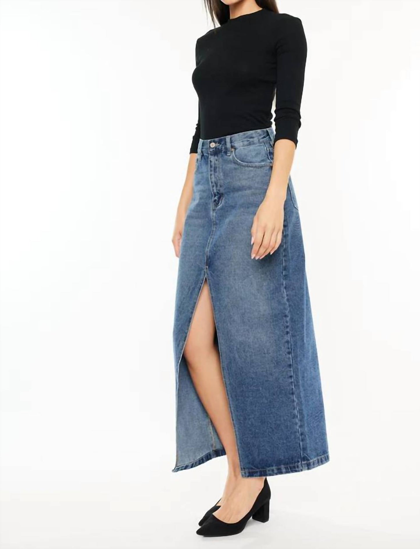 Kancan - 90's Denim Maxi Skirt