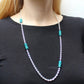 Marjorie Baer - Chain With Stacked Turquoise Beads Necklace