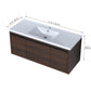 Floating Bathroom Vanity with Resin Sink and Soft-Close Doors
