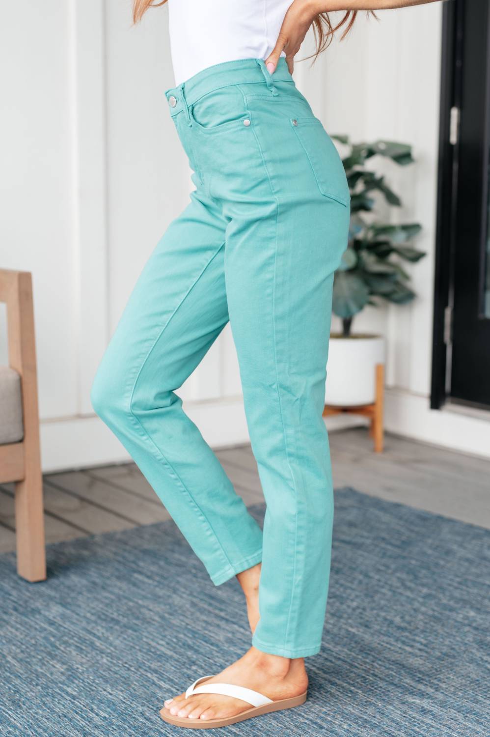 Judy Blue - High Rise Garment Dyed Slim Jeans