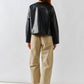 Aaron & Amber - Whipstitch Faux Leather Jacket