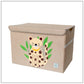 A Nice House - Peaceful Cheetah Appliquéd, Collapsible Toy Box and Storage Box