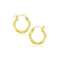 14k Yellow Gold Polished Hoop Earrings (15 mm)