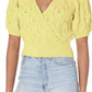 Astr - Elowen Short Sleeve Loose Knit Sweater