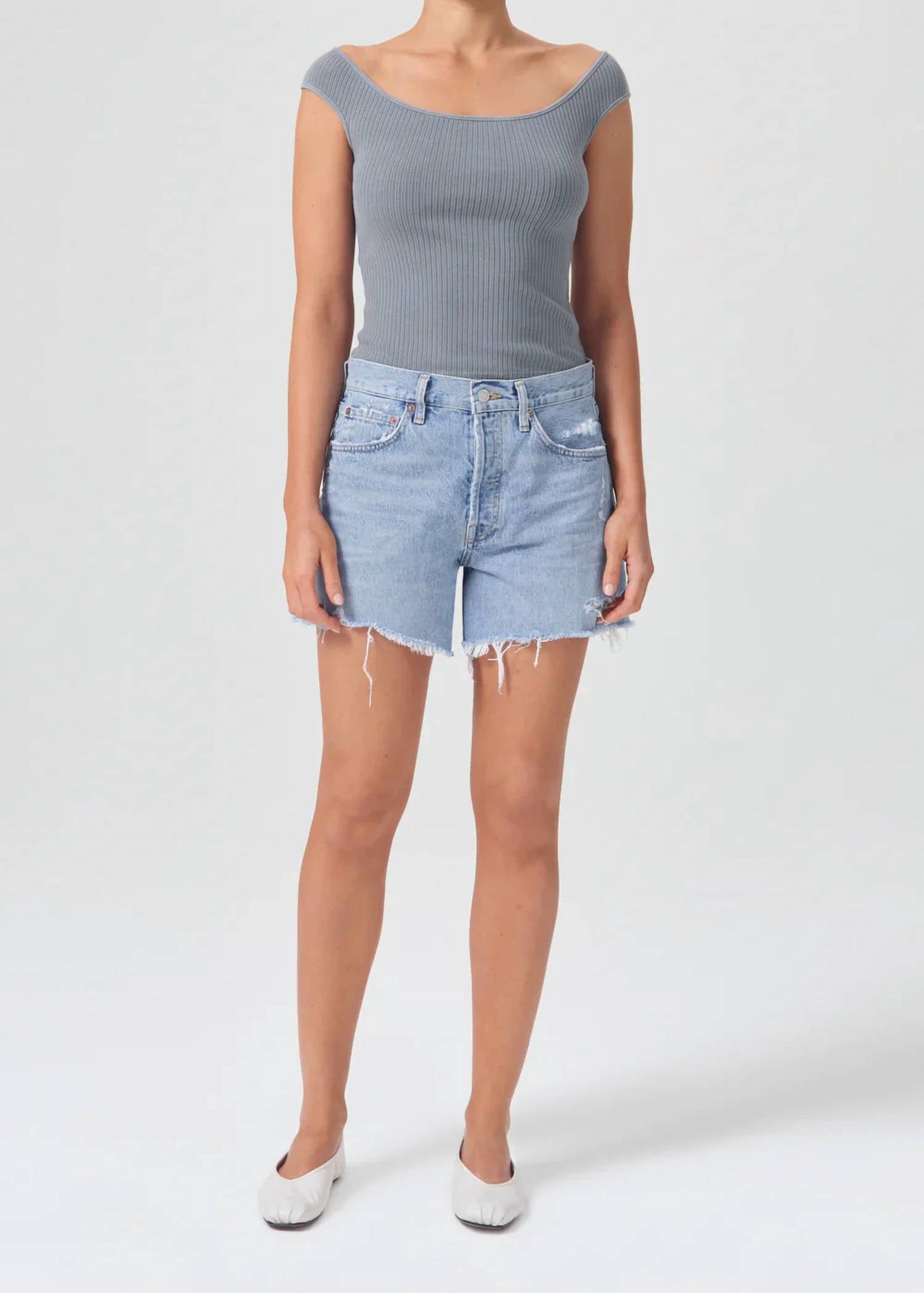 Agolde - Parker Cotton Long Shorts