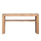 Rustic Solid Wood Console Table with Storage Shelf