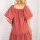 Entro - Autumn Puff Sleeve Mini Dress