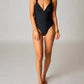 Buddylove - Lala Ruffle Sleeve V Neck One Piece Swimsuit