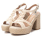 Xti - WOMEN'S HEELED JUTE PLATFORM SANDALS
