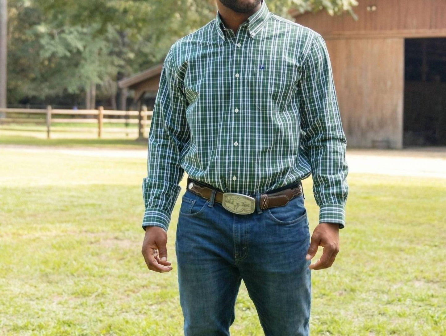 Old South Apparel - Plaid Long Sleeve Sportshirt