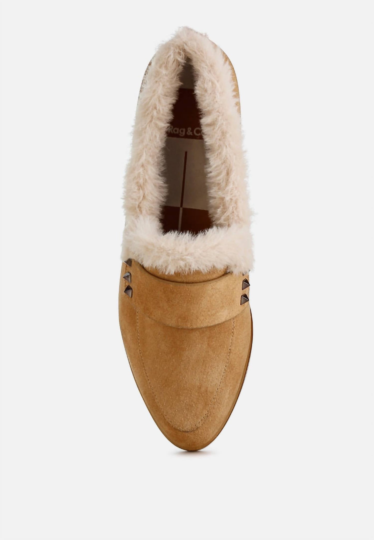 Rag Company - Women's Allie Fur Trim Suede Loafers