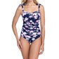 Profile By Gottex - D-Cup Scoop Neck Shirred One Piece Swimsuit