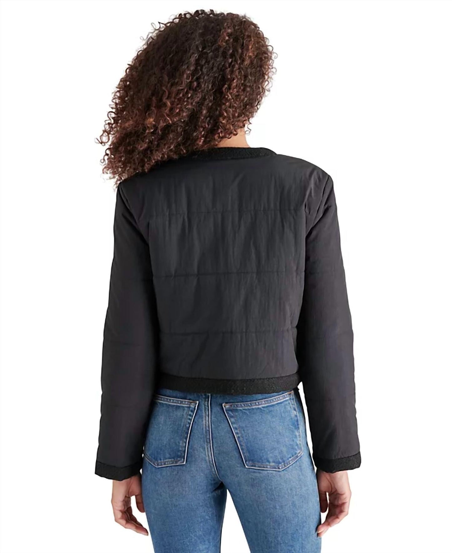 Steve Madden - Coppelia Tweed-trim Puffer Jacket