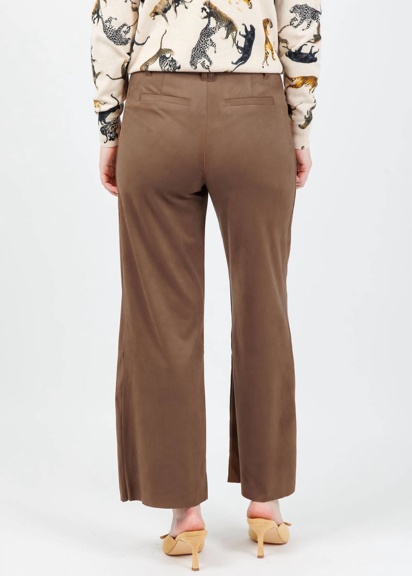 Lysse - Women's Vionette Vegan Suede Wide Leg Trousers